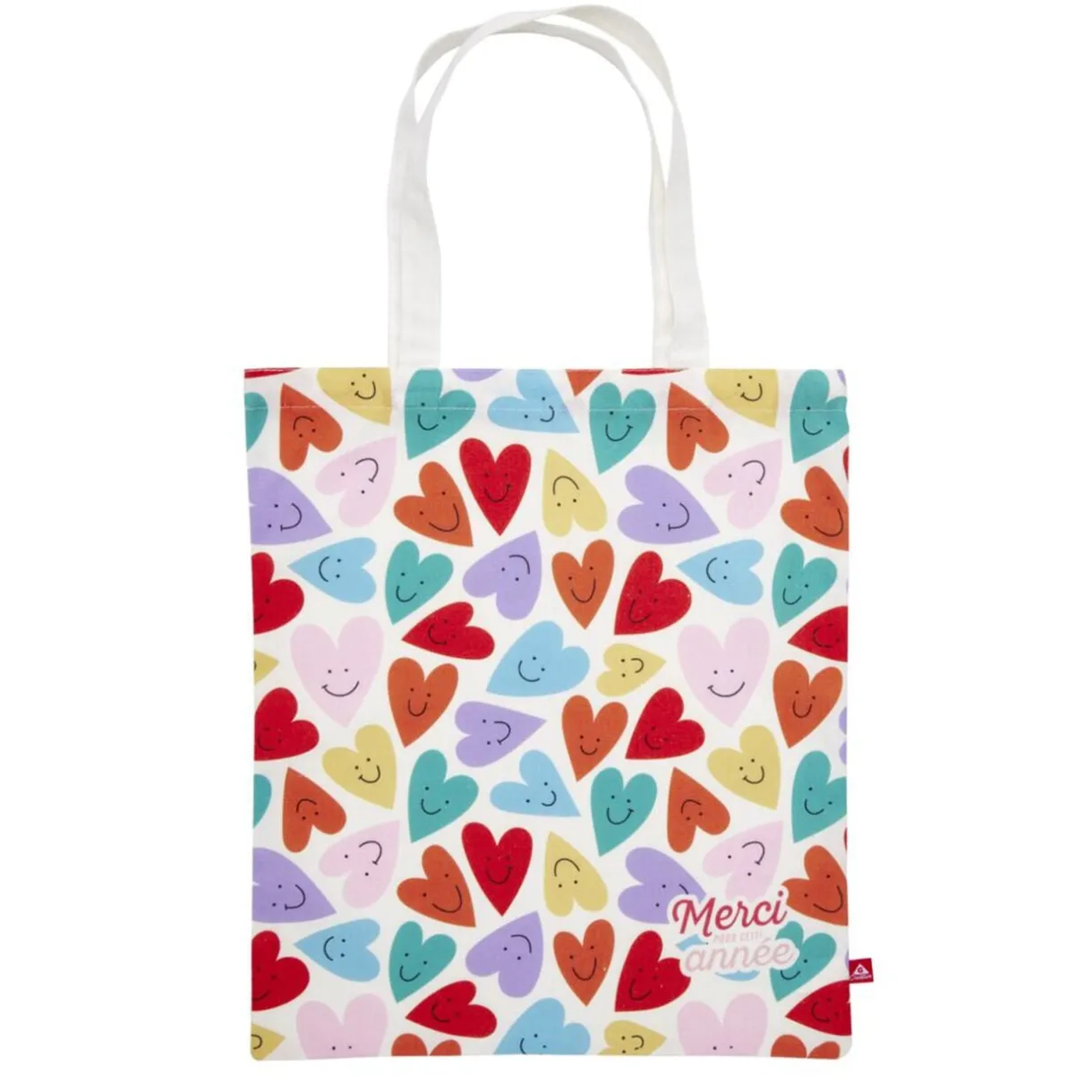 Cadeau merci pour cette année sac tote bag polycoton imprimé 34x39cm (3 modèles) < Gifi