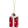 Cadeau à suspendre brillant rouge et blanc 3,5x3,5x3,5cm < Gifi Discount