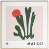 Cadre déco en bois H. Matisse motif abstrait 30x30cm