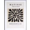 Cadre déco en bois inspiration Matisse motif abstrait noir 50x70cm