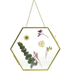 Cadre motif fleurs séchées