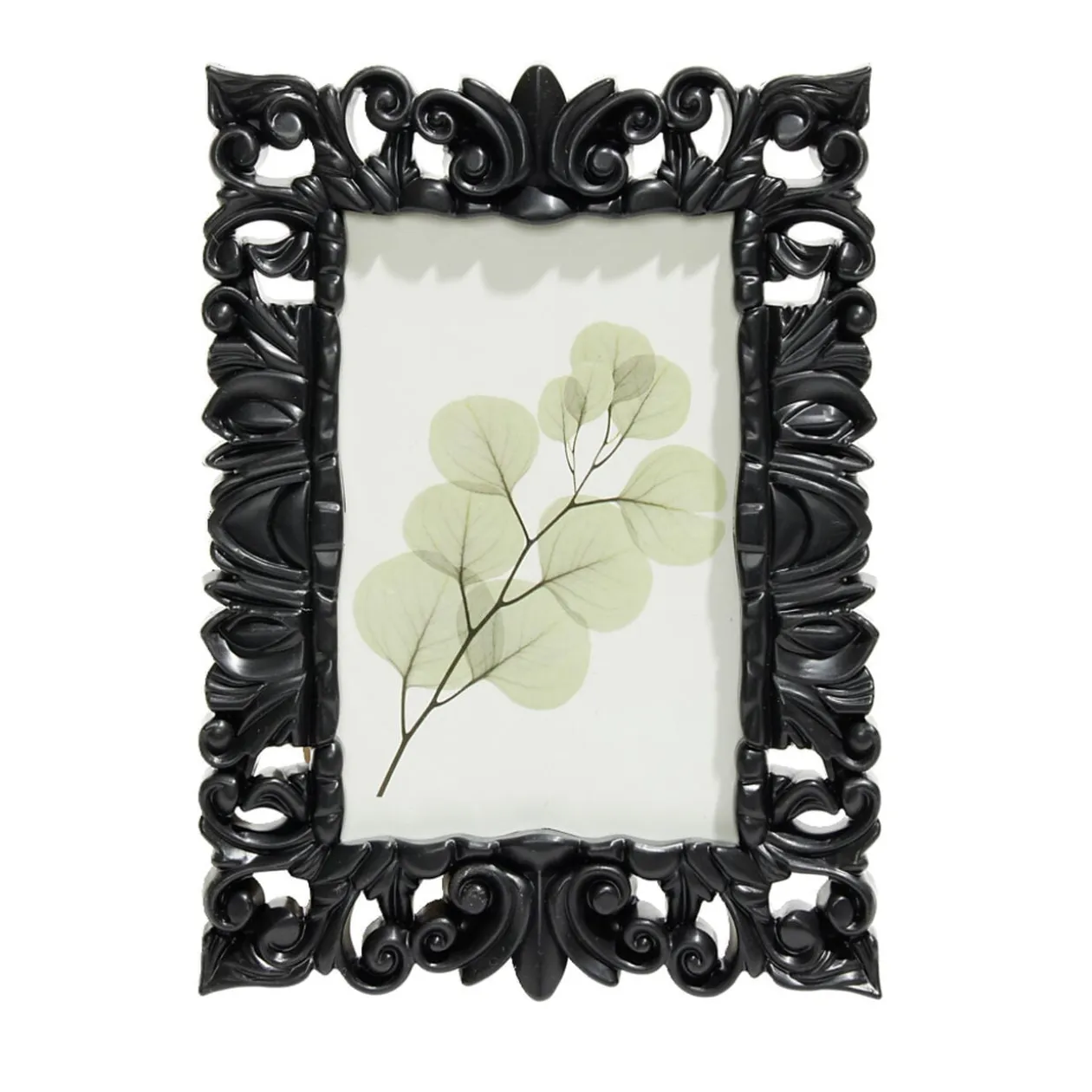 Cadre photo baroque plastique 15x20,6cm pour photo 10x15cm (2 modèles)