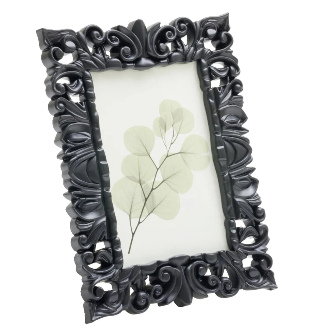 Cadre photo baroque plastique 15x20,6cm pour photo 10x15cm (2 modèles)