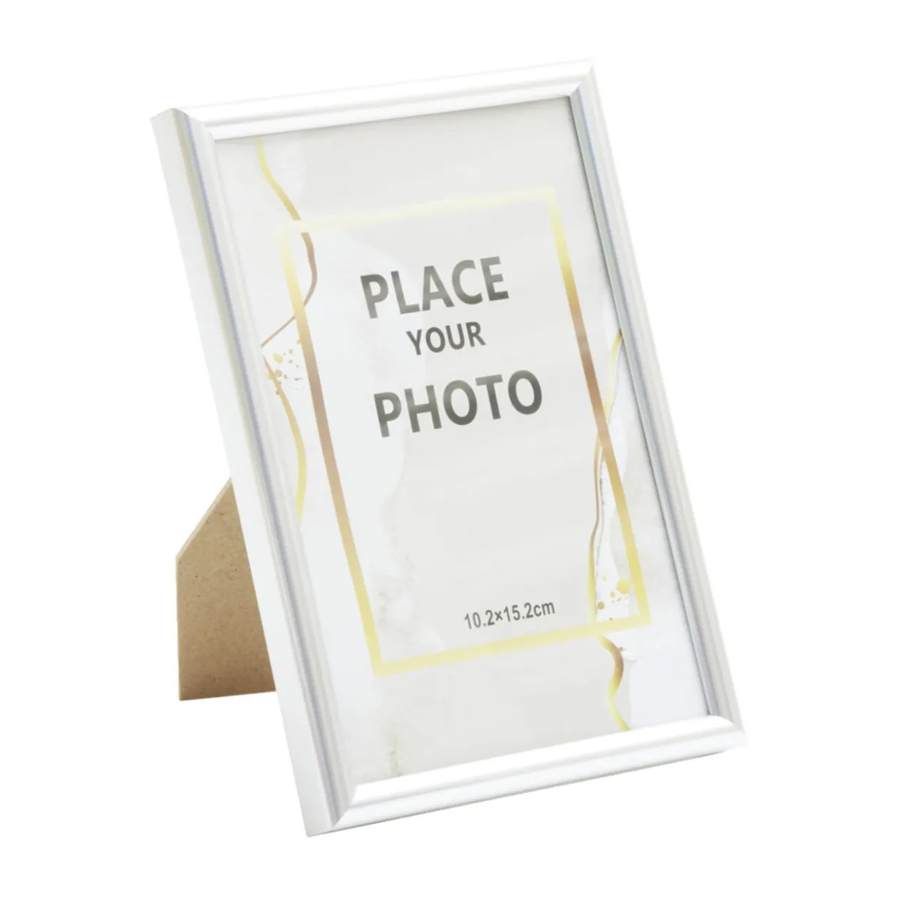 Cadre photo bois argenté pour photo 10x15cm