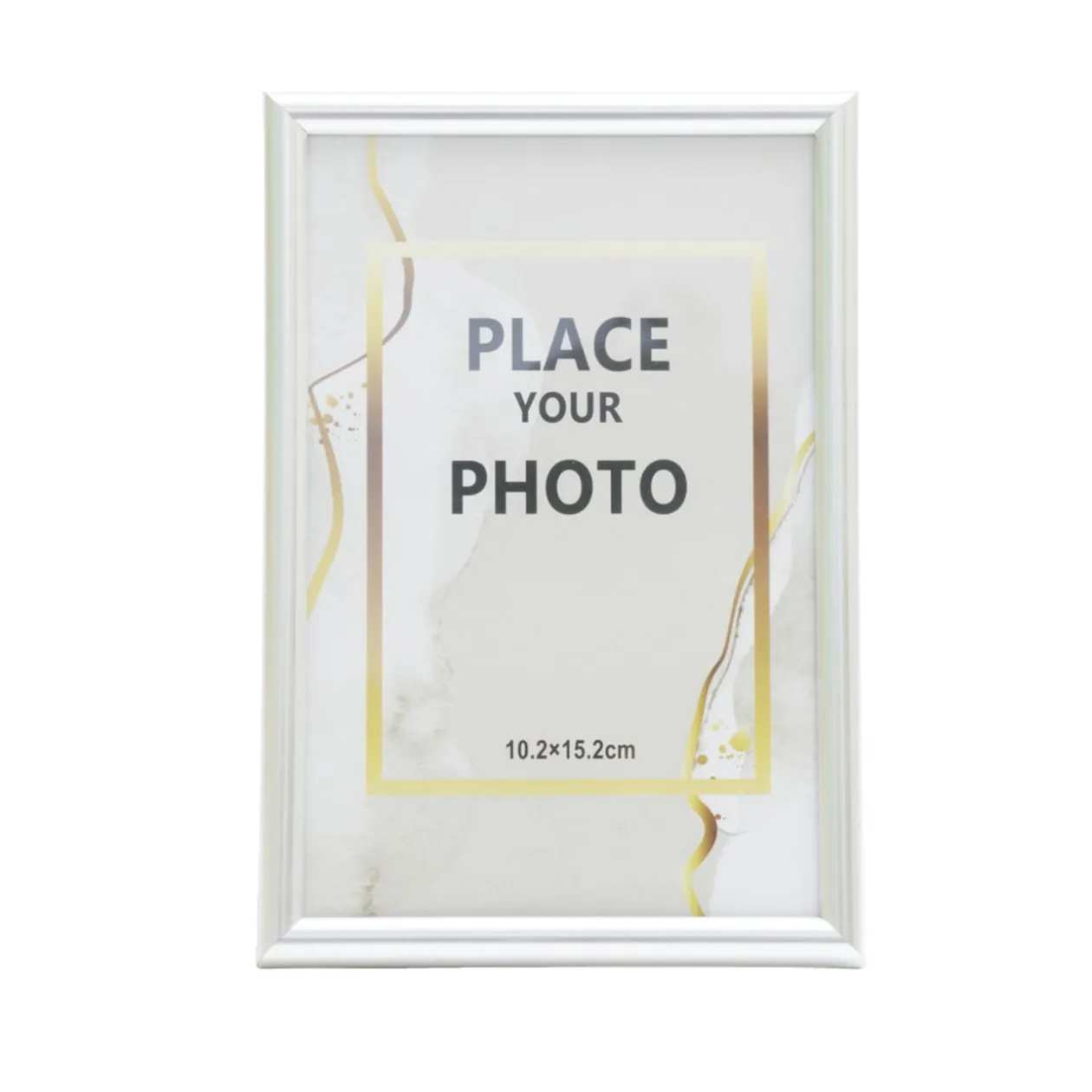 Cadre photo bois argenté pour photo 10x15cm