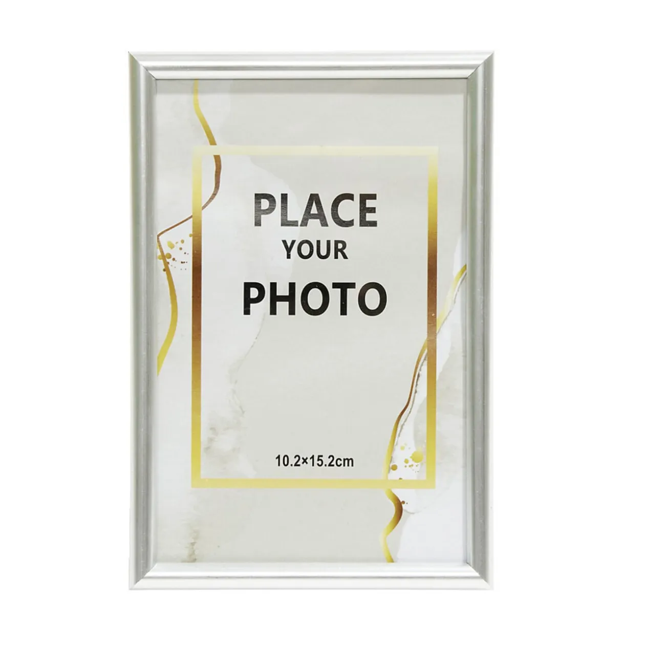 Cadre photo bois argenté pour photo 10x15cm