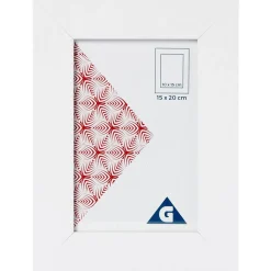 Cadre photo bois blanc 15x20cm pour photo 10x15cm < Gifi New