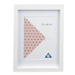 Cadre photo bois blanc 20x26cm pour photo 13x18cm