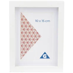 Cadre photo bois blanc 12x17cm pour photo 10x15cm < Gifi New