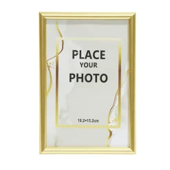 Cadre photo bois doré pour photo 10x15cm