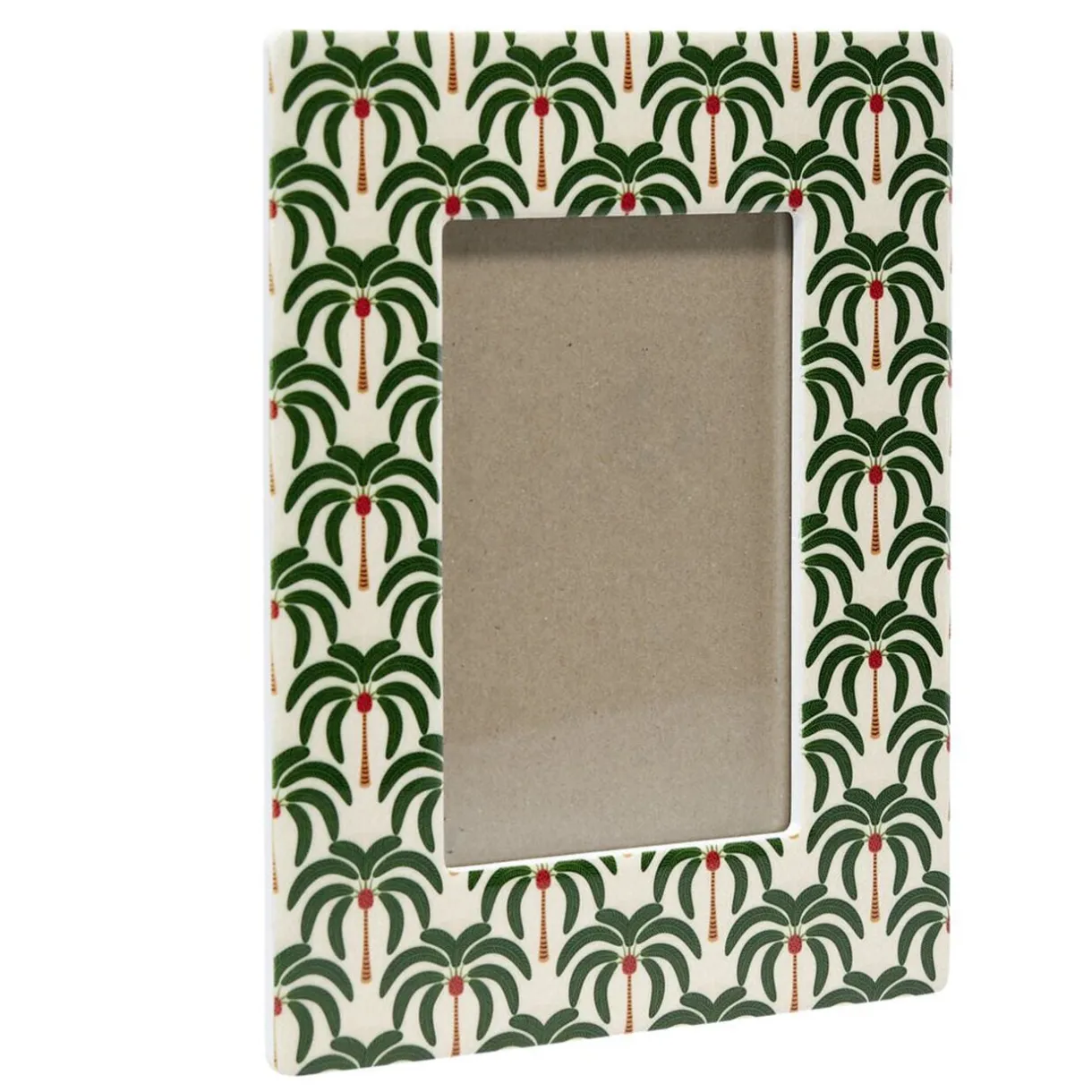 Cadre photo bord céramique motif palmiers 17x22cm pour photo 10x15cm < Gifi Outlet