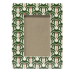 Cadre photo bord céramique motif palmiers 17x22cm pour photo 10x15cm < Gifi Outlet