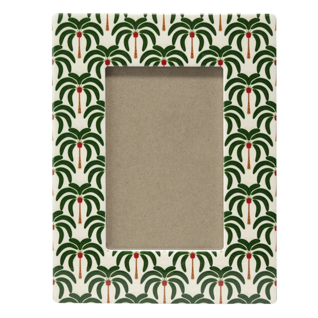 Cadre photo bord céramique motif palmiers 17x22cm pour photo 10x15cm < Gifi Outlet