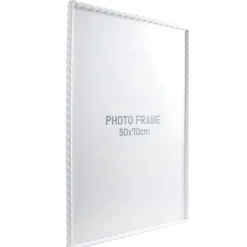 Cadre photo bord vague plastique coloré 54x74cm pour photo 50x70cm (3 modèles)