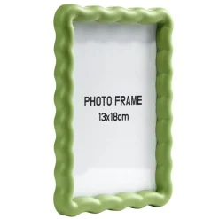Cadre photo bord vague plastique coloré 14x19cm pour photo 10x15cm (3 modèles)