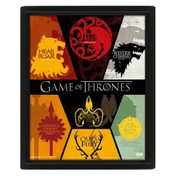 Cadre photo 3D emblèmes Game of Thrones < Gifi