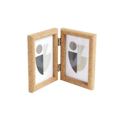 Cadre photo double en bois 25x17cm pour photo 10x15cm