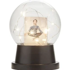 Cadre photo forme boule avec LED Ø10xH14cm (3 modèles)