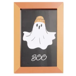 Cadre photo Halloween fantôme mignon verre et bois marron 11,7xH16,7cm < Gifi Discount