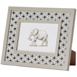 Cadre photo motif géométrique éléphant pour photo 10x15cm (2 modèles)