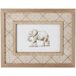 Cadre photo motif géométrique éléphant pour photo 10x15cm (2 modèles)