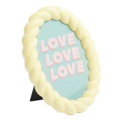 Cadre photo ovale bord torsadé plastique 13x17cm (2 modèles) < Gifi Online
