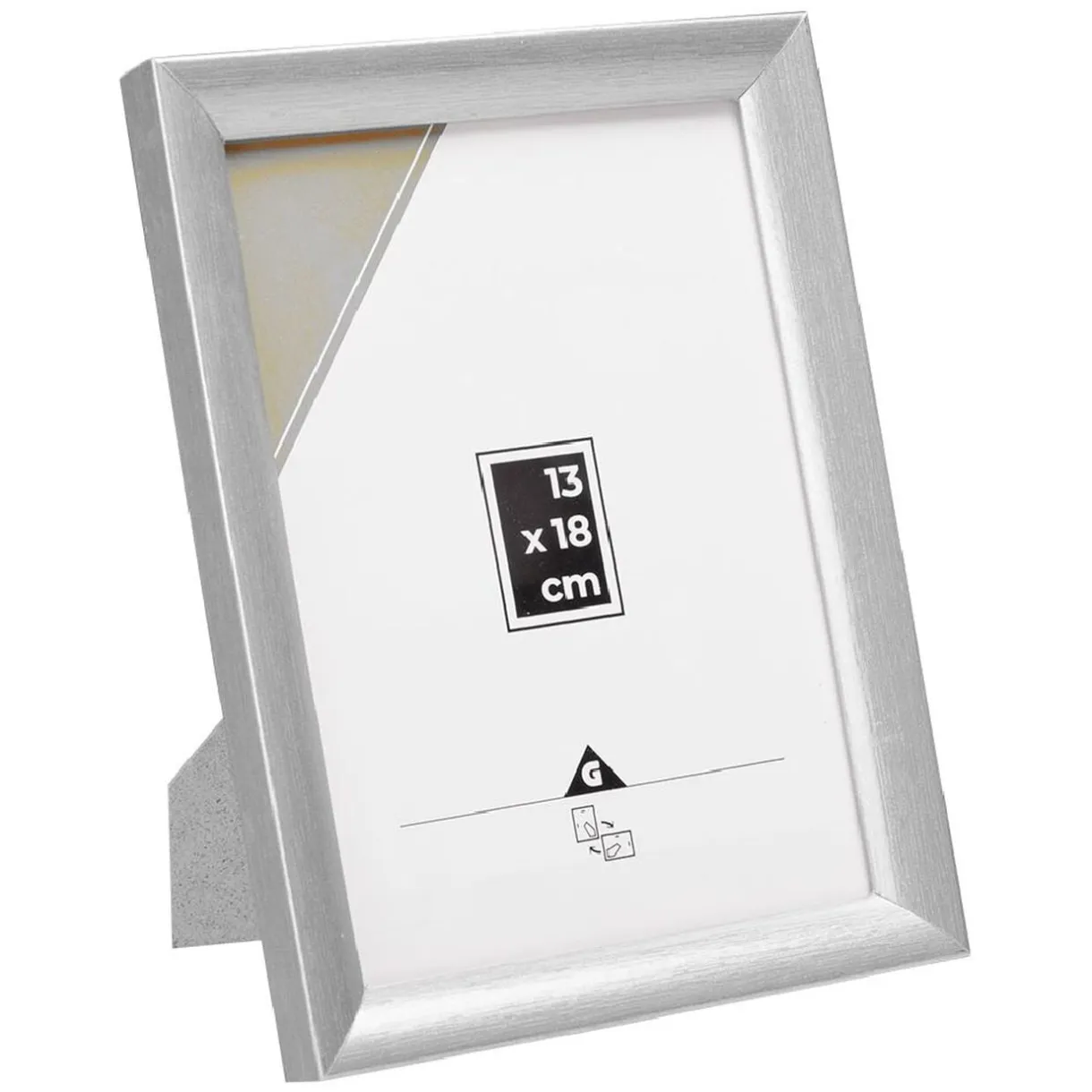 Cadre photo plastique argenté 16x21cm pour photo 13x18cm < Gifi Hot