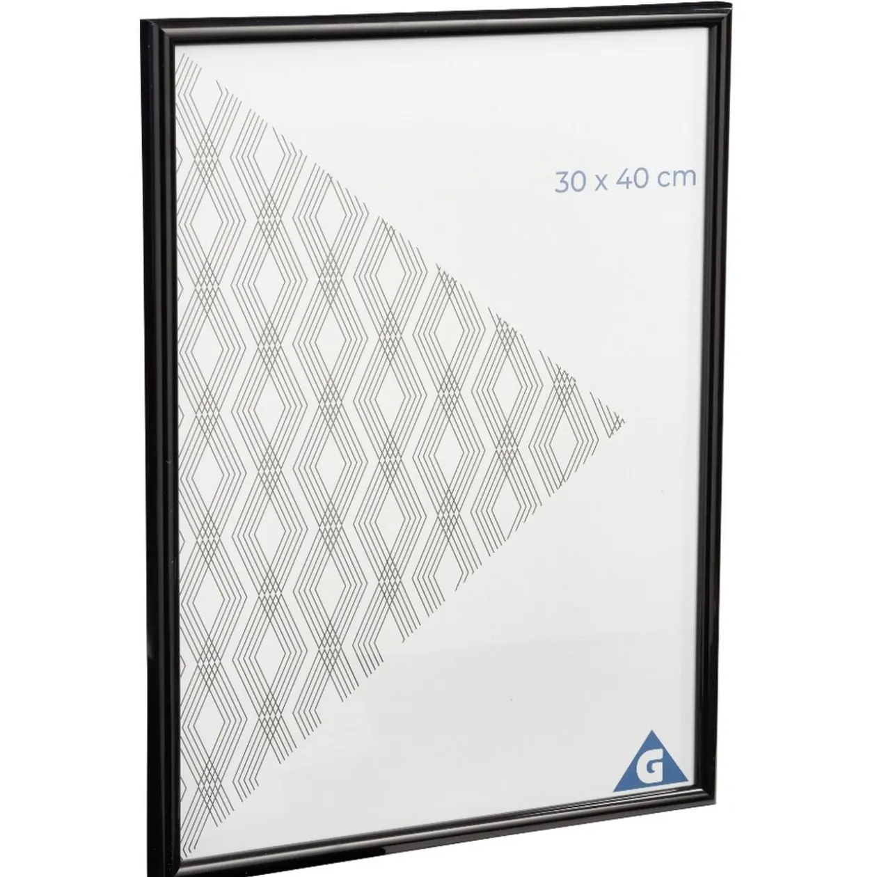 Cadre photo plastique noir 31x41cm pour photo 30x40cm