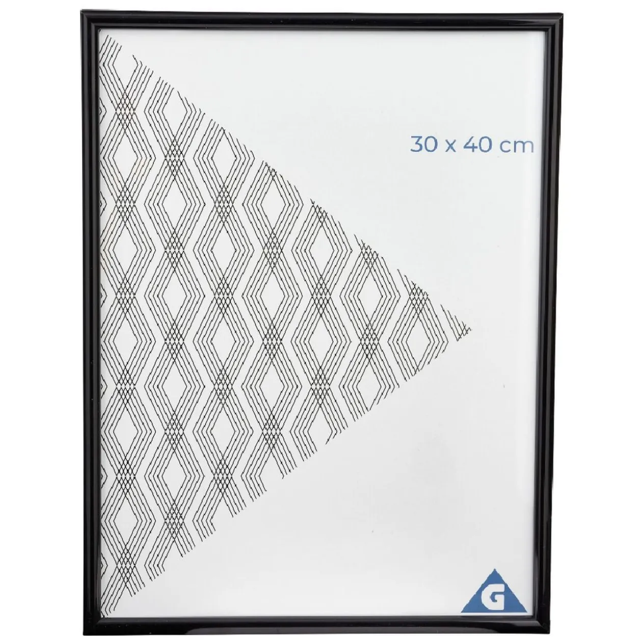 Cadre photo plastique noir 31x41cm pour photo 30x40cm