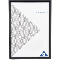 Cadre photo plastique noir 22x31cm pour photo 21x29.7cm