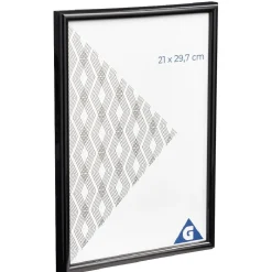 Cadre photo plastique noir 22x31cm pour photo 21x29.7cm