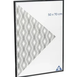 Cadre photo plastique noir 51x71cm pour photo 50x70cm