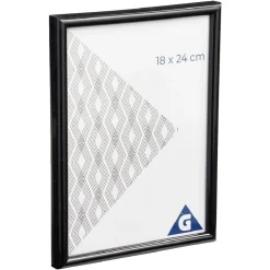 Cadre photo plastique noir 19x25cm pour photo 18x24cm < Gifi New