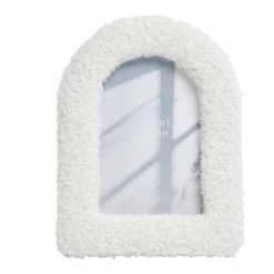 Cadre photo tissu bouclette blanc 16x21cm pour photo 10x15cm < Gifi Online