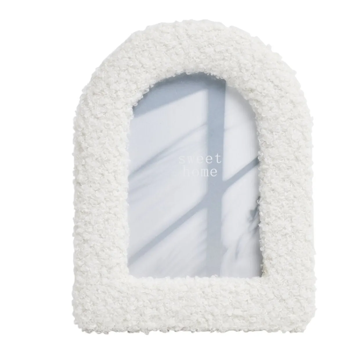 Cadre photo tissu bouclette blanc 16x21cm pour photo 10x15cm < Gifi Online