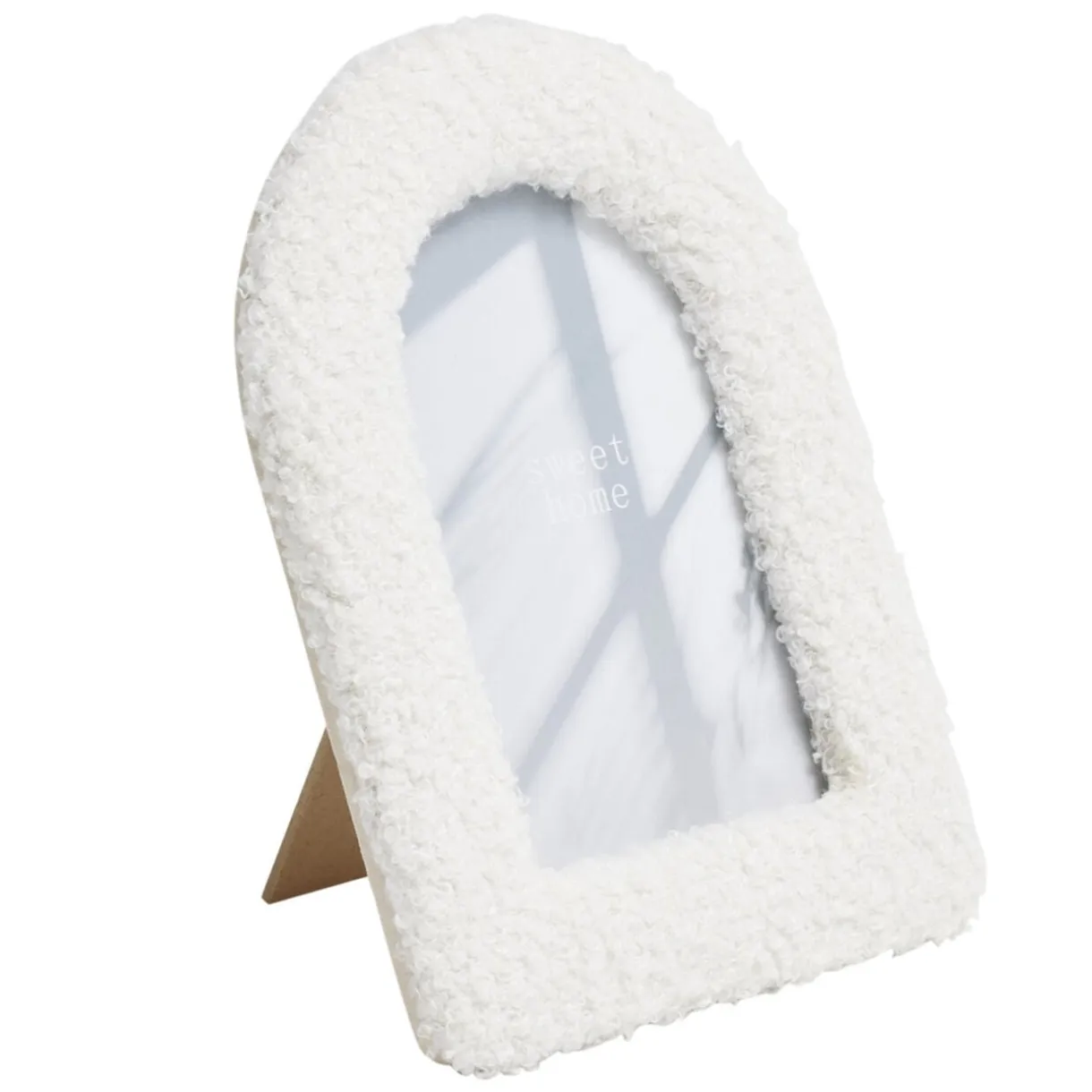 Cadre photo tissu bouclette blanc 16x21cm pour photo 10x15cm < Gifi Online