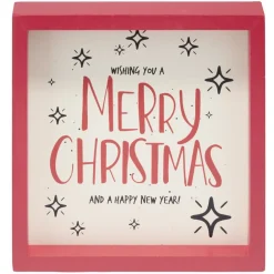 Cadre à poser imprimé Noël 15x15cm (3 modèles)