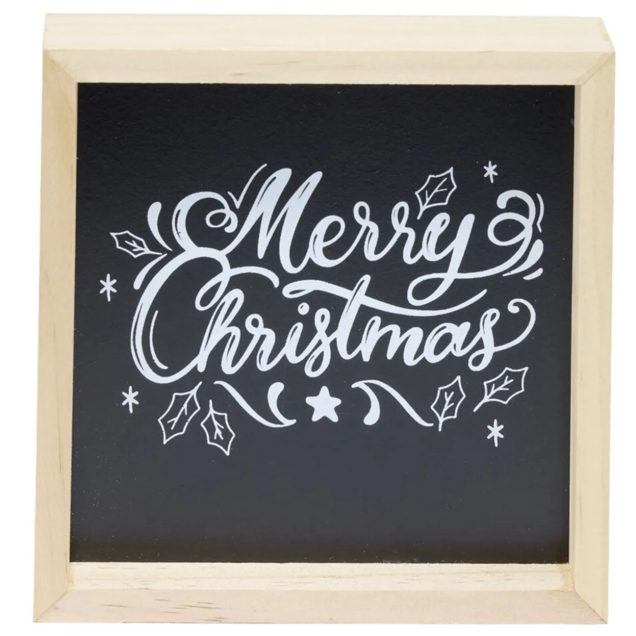 Cadre à poser imprimé Noël 15x15cm (3 modèles)