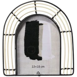 Cadre rotin marron 22x21cm