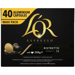 Café capsule L'or Ristretto 40 doses intensité 11