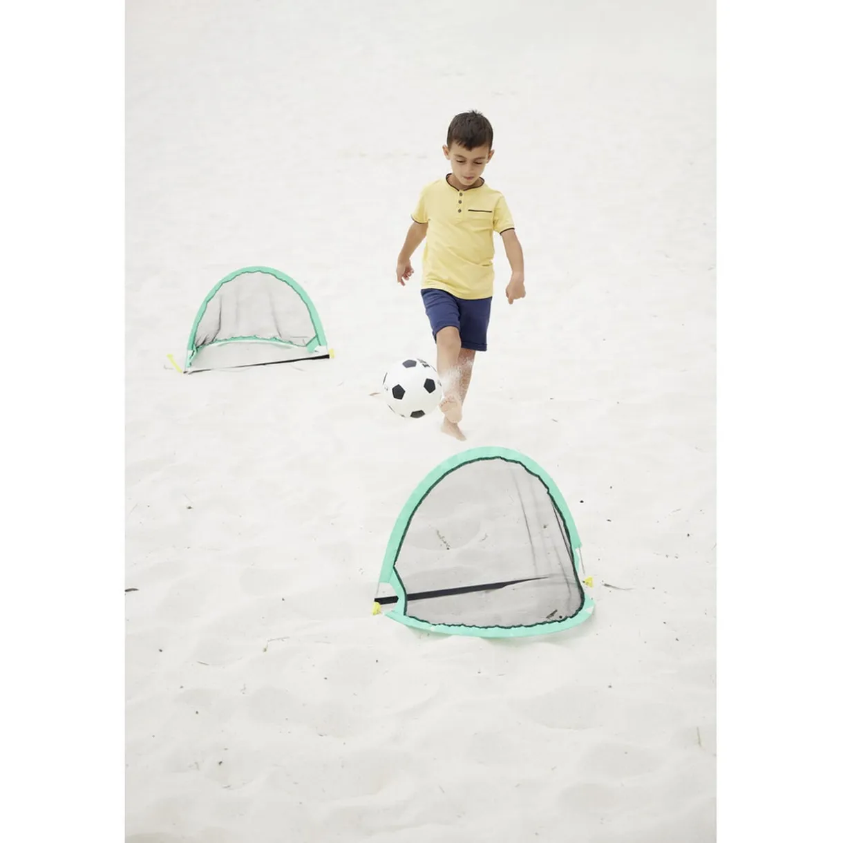 Cage de foot pop-up pliable bleu 60x40xH40cm (2 pièces) < Gifi Outlet