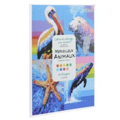 Cahier de coloriage adulte par numéro 48 pages multicolore 21x29,7cm