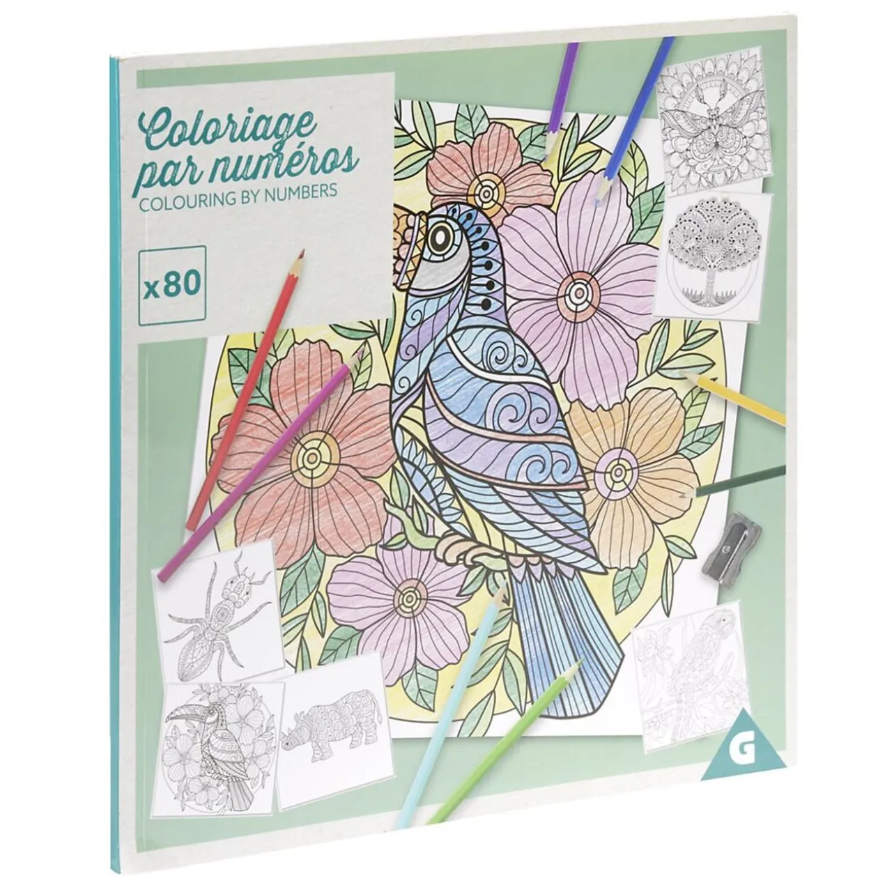 Cahier de coloriages au numéro 80 pages 22x44,6cm
