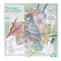 Cahier de coloriages au numéro 80 pages 22x44,6cm