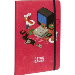 Cahier élastique latéral motif retro gamer A5 rouge 160 pages < Gifi Best