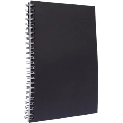 Cahier à spirale A5 noir 80 pages < Gifi