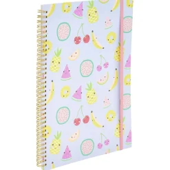 Cahier à spirale avec élastique latéral format A4 184 pages