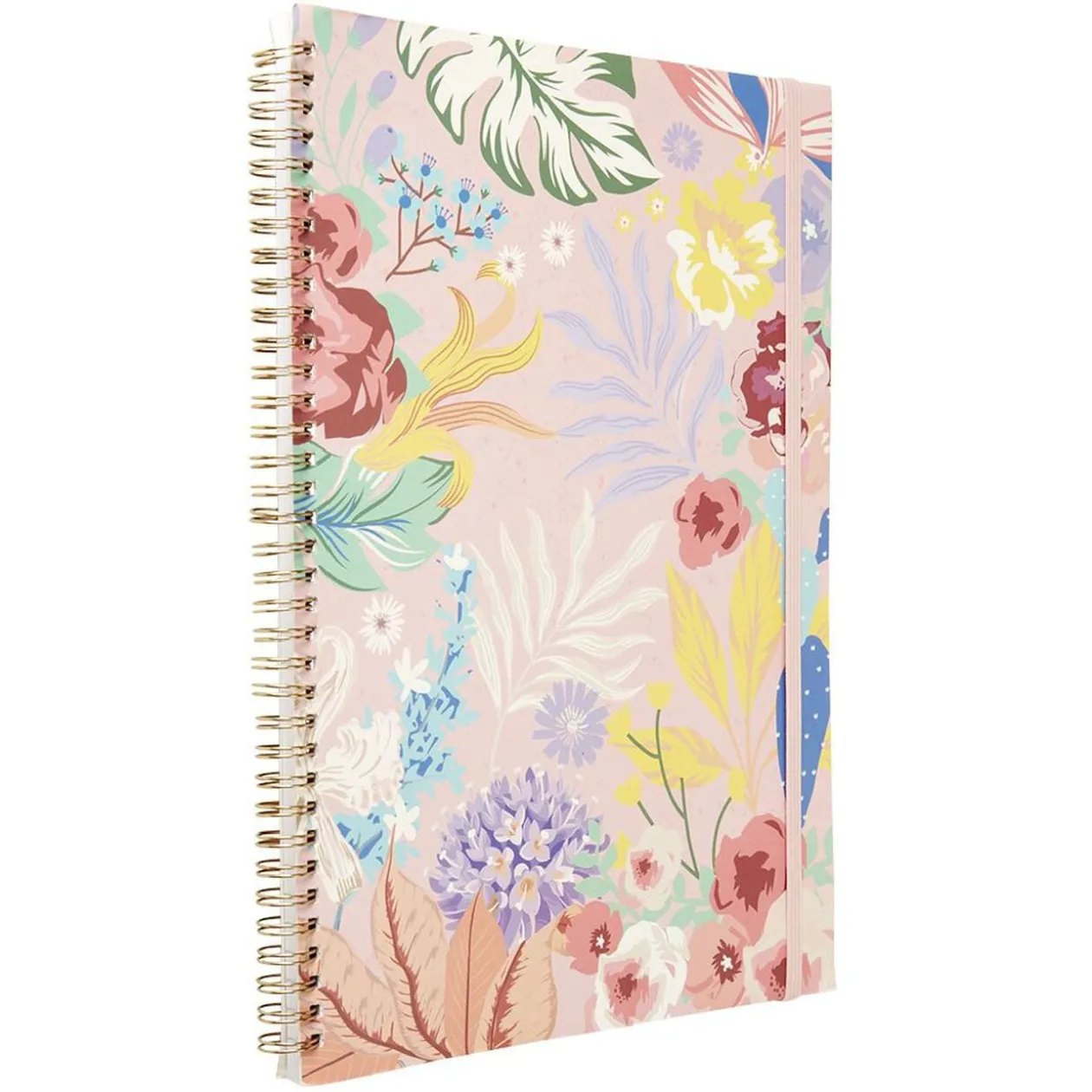 Cahier à spirales motif floral A4 160 pages