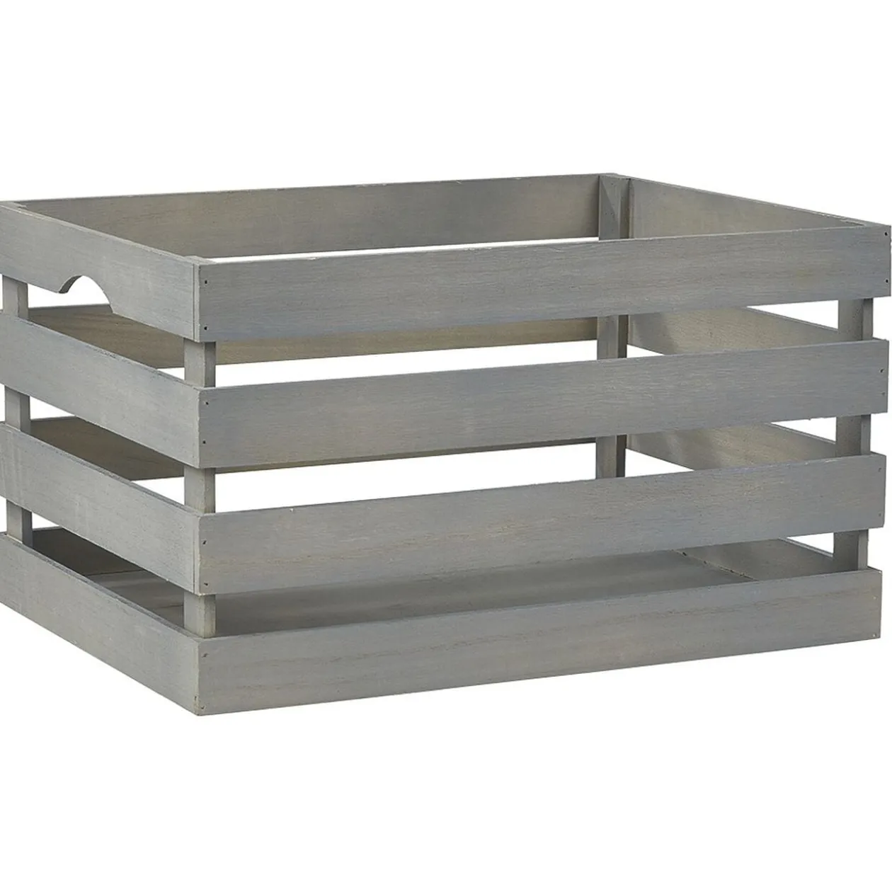 Caisse de rangement en bois gris