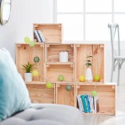 Caisse en bois pin massif à monter soi-même petit modèle < Gifi Sale